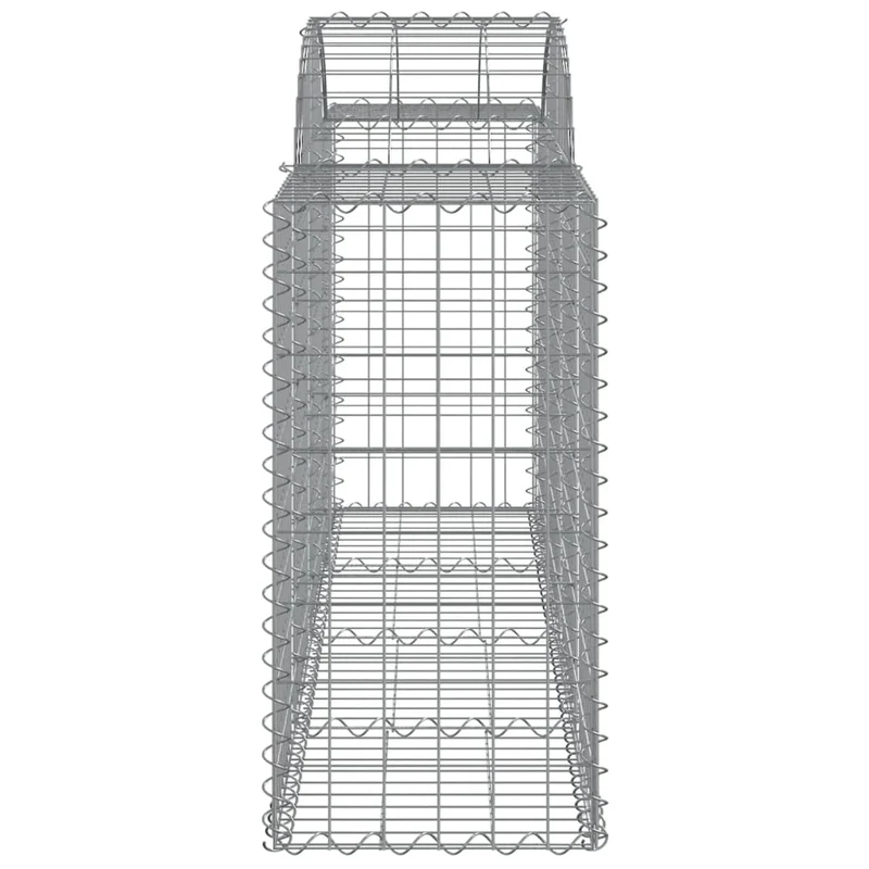 Cestas De Gaviones 14 Uds Forma De Arco Hierro 200x50x80/100 Cm