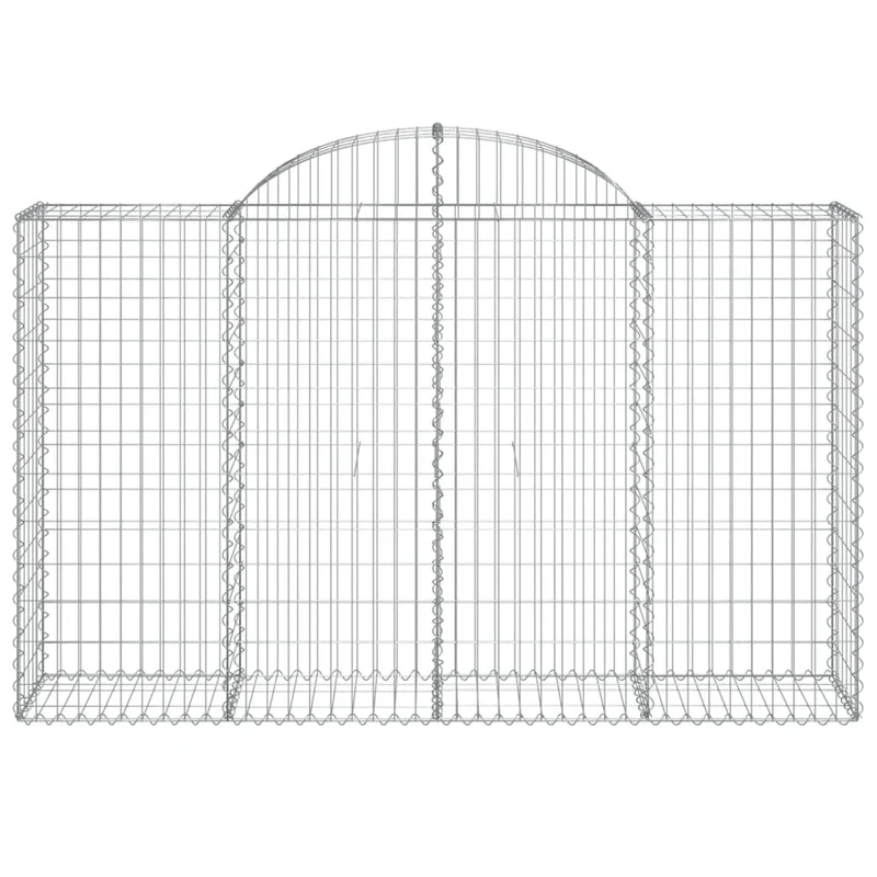 Cestas Gaviones 12 Uds Forma De Arco Hierro 200x50x120/140 Cm