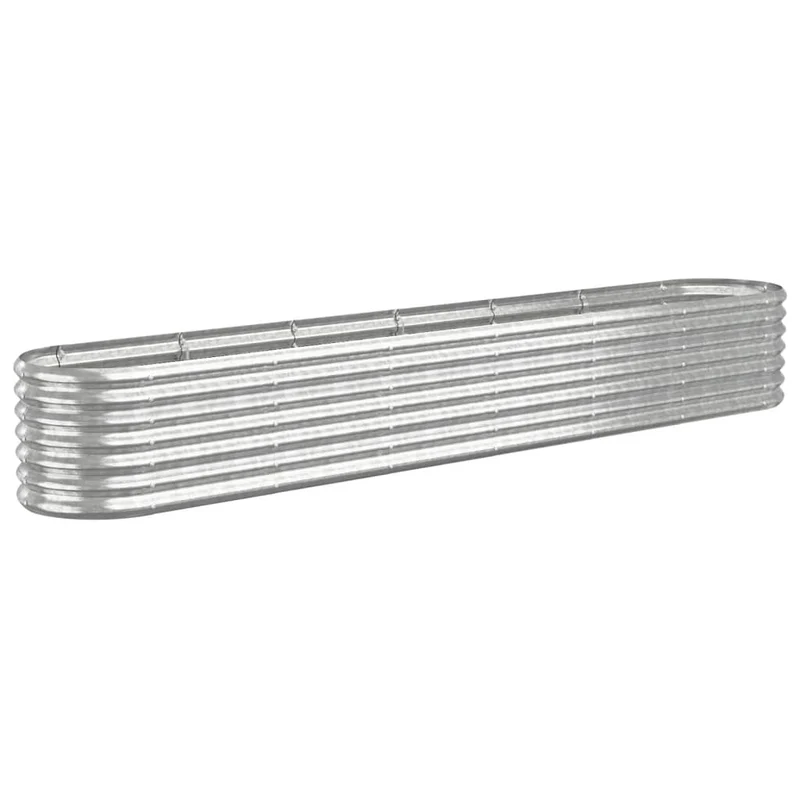 Jardinera Arriate Acero Galvanizado Plata 260x40x36 Cm