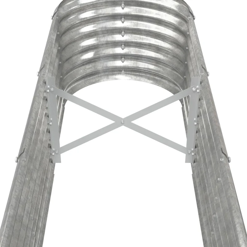 Jardinera Arriate Acero Galvanizado Plata 260x40x36 Cm