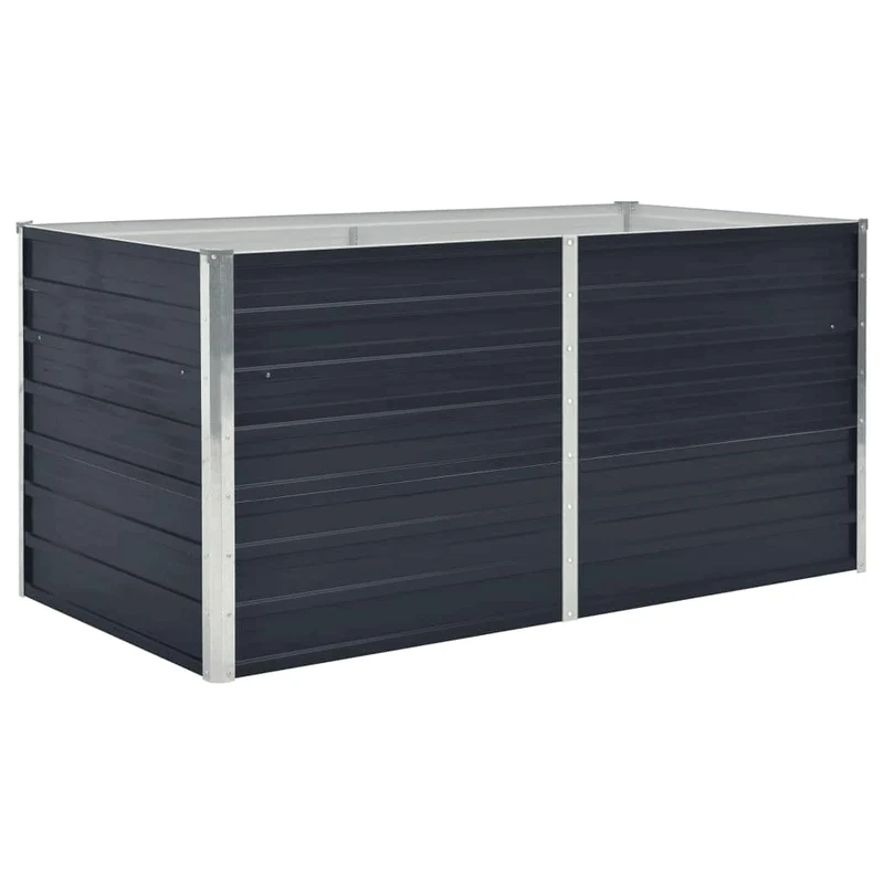 Jardinera Elevada Acero Galvanizado Gris Antracita 160x80x45 Cm