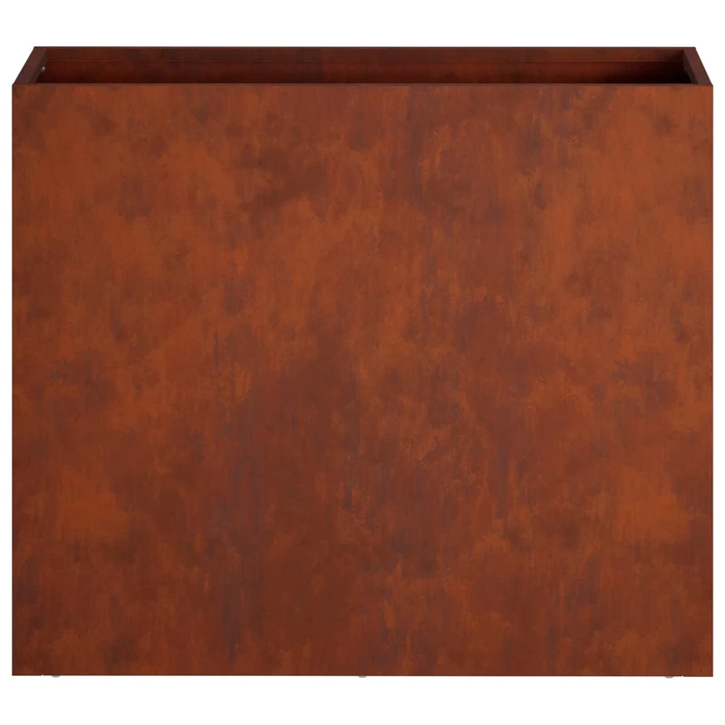 Macetero De Jardín 2 Uds. Oxidado 50 X 20 X 40 Cm Acero Oxidado