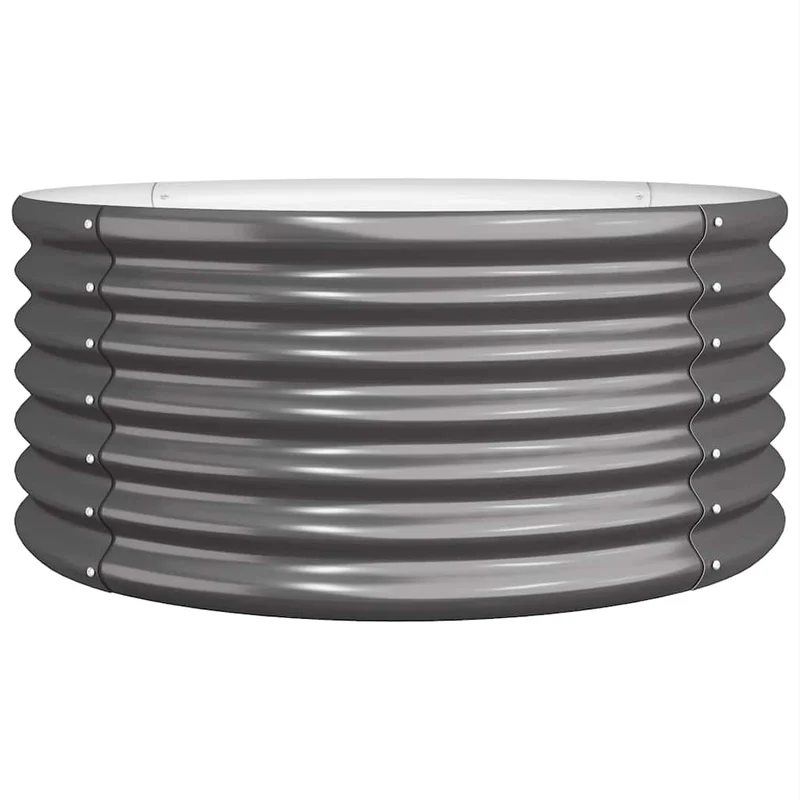 Jardinera Acero Galvanizado Antracita 80x80x36 Cm