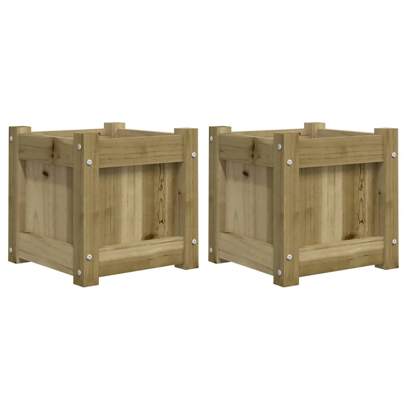 Jardineras De Exterior 2 Unidades Madera Impregnada De Pino