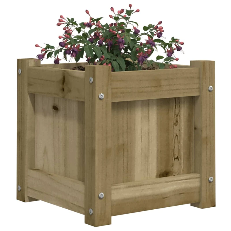 Jardineras De Exterior 2 Unidades Madera Impregnada De Pino
