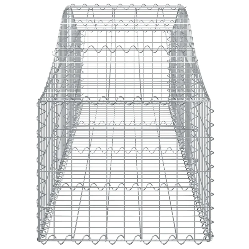 Cestas De Gaviones 12 Uds Forma De Arco Hierro 200x50x40/60 Cm