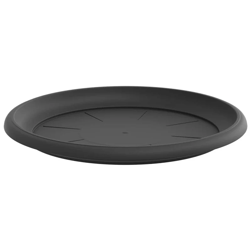 Bandeja Redonda Para Flores 24 Uds. Negro Ø 27 X 2,5 Cm