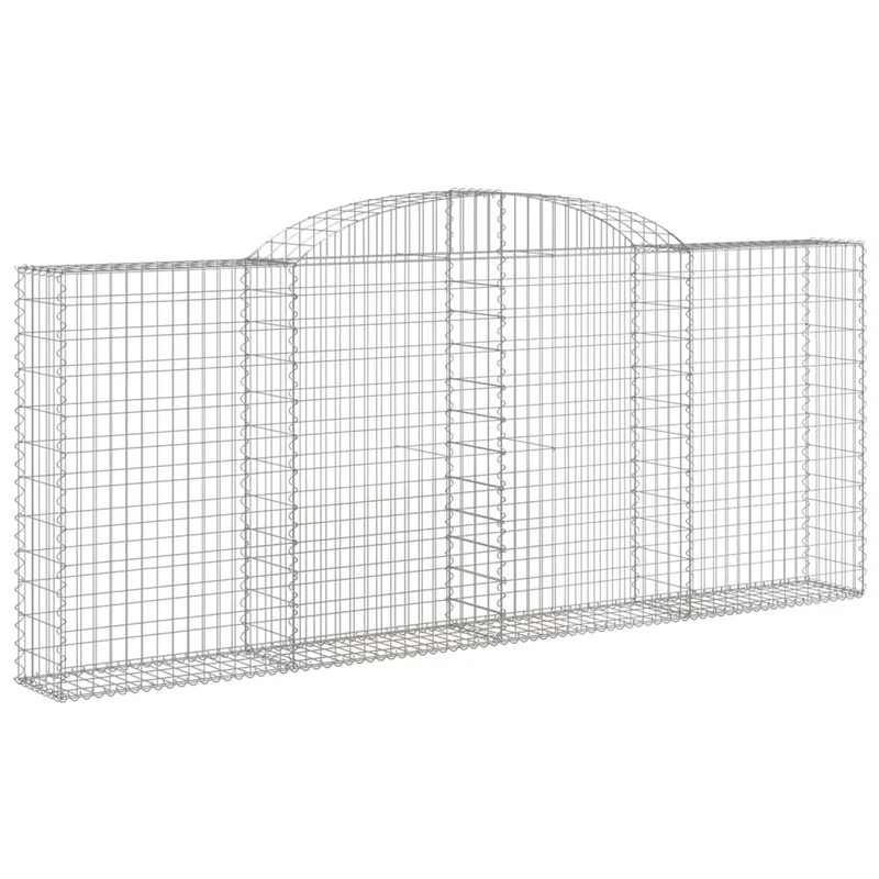 Cestas De Gaviones 6 Uds Forma De Arco Hierro 300x30x120/140 Cm