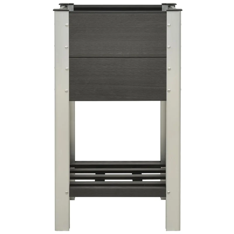 Mesa De Cultivo Para Jardín Con Estante Wpc Gris 50x50x90 Cm