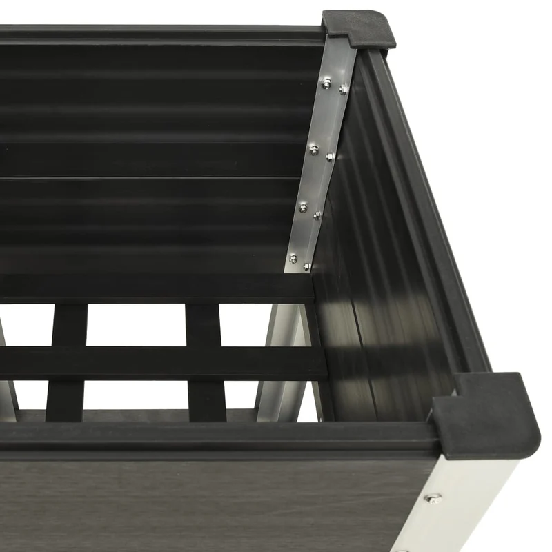 Mesa De Cultivo Para Jardín Con Estante Wpc Gris 50x50x90 Cm