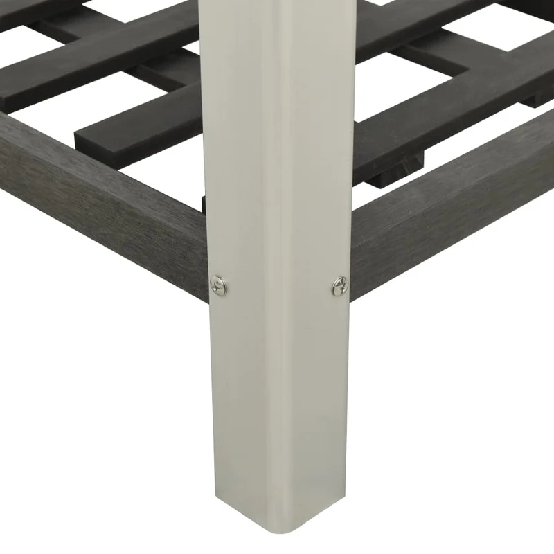 Mesa De Cultivo Para Jardín Con Estante Wpc Gris 50x50x90 Cm