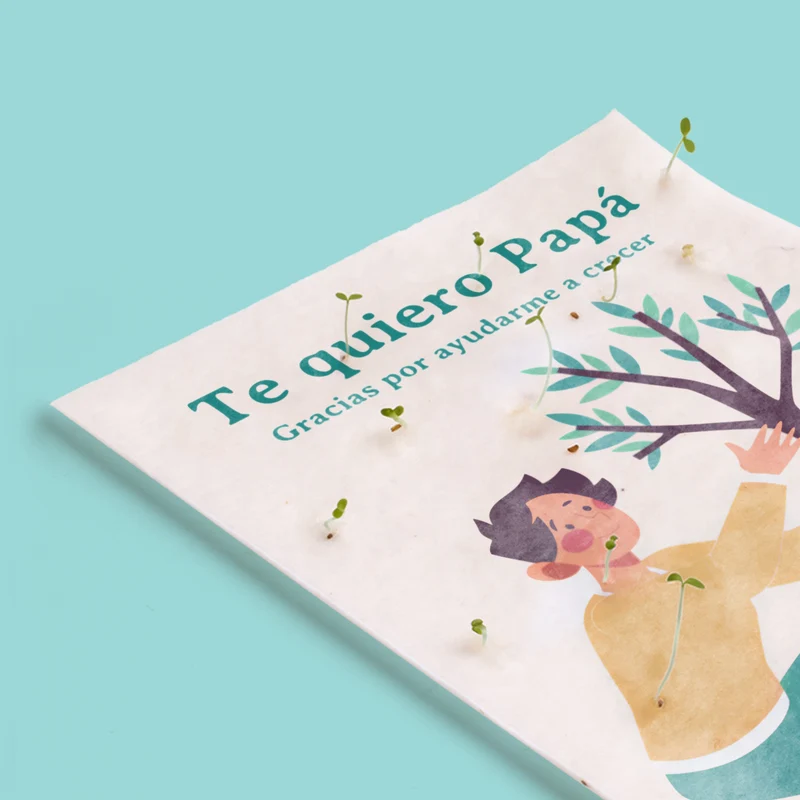 Postal Plantable Te Quiero Papá con Semillas de Manzanilla – Detalle Original con Amor - Resetea