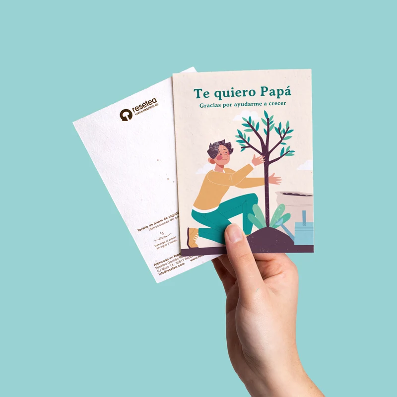 Postal Plantable Te Quiero Papá con Semillas de Manzanilla – Detalle Original con Amor - Resetea