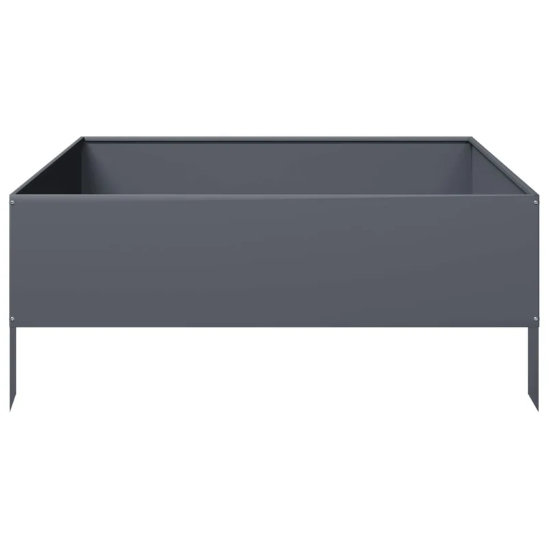 Arriate De Acero Gris Antracita 100x100x25 Cm