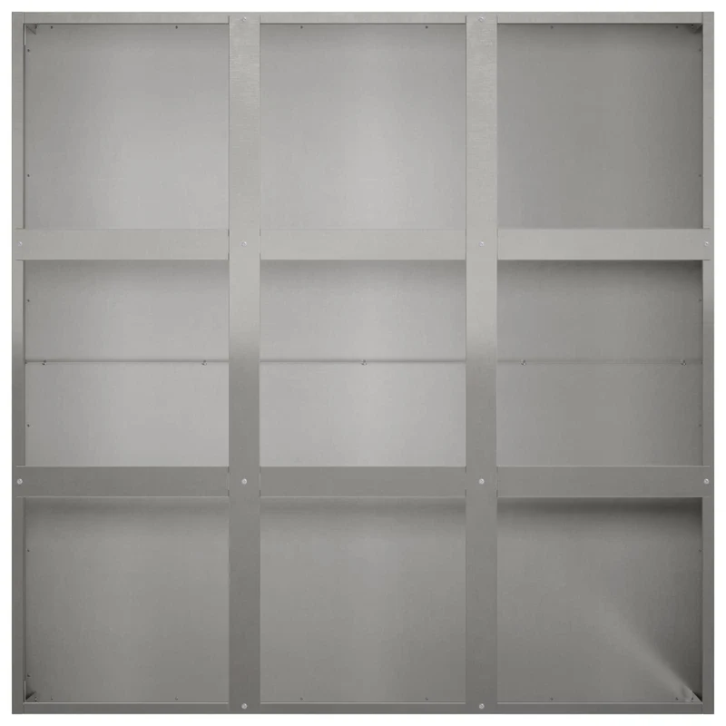 Macetero De Jardín Plateado 100 X 100 X 30 Cm Acero Inoxidable
