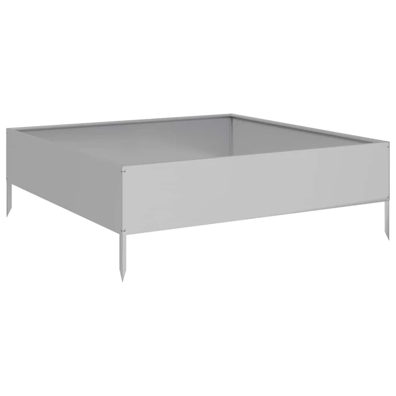 Jardinera De Acero Galvanizado 100x100x33,5 Cm