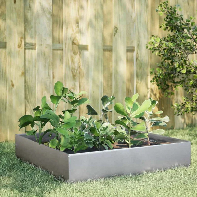 Jardinera De Acero Galvanizado 100x100x33,5 Cm