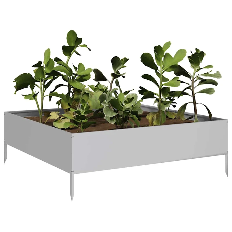 Jardinera De Acero Galvanizado 100x100x33,5 Cm