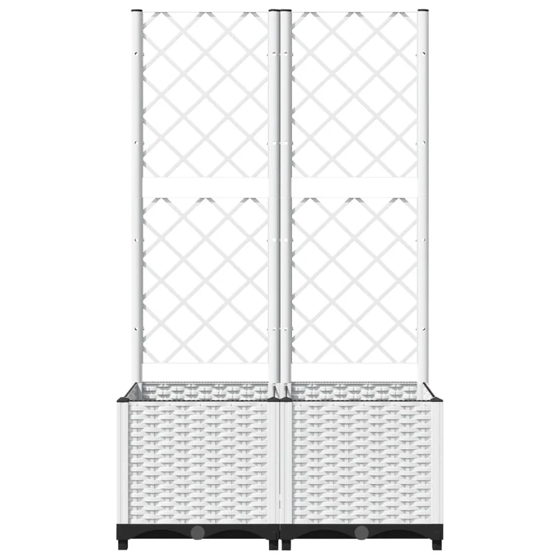 Macetero De Jardín Blanco 80 X 40 X 136 Cm