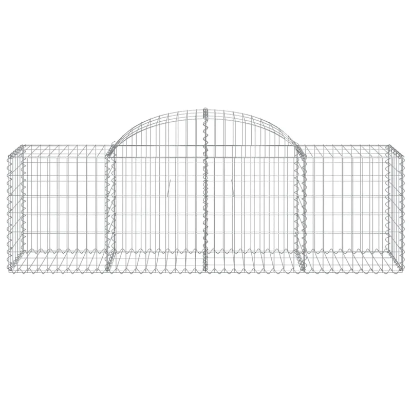 Cestas De Gaviones 25 Uds Forma De Arco Hierro 200x50x60/80 Cm