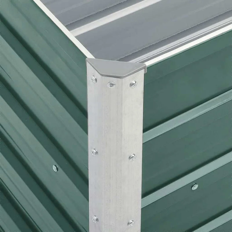 Arriate De Jardín De Acero Galvanizado Verde 240x40x45 Cm