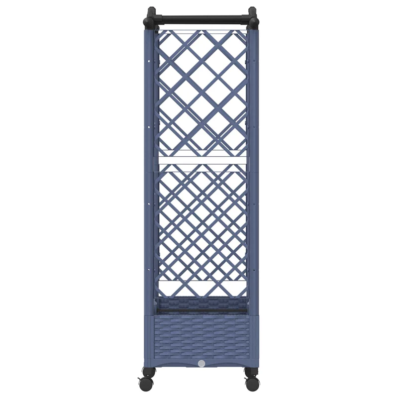 Cama Elevada Con Trellis Y Techo Gris 124 X 40 X 129 Cm Pp