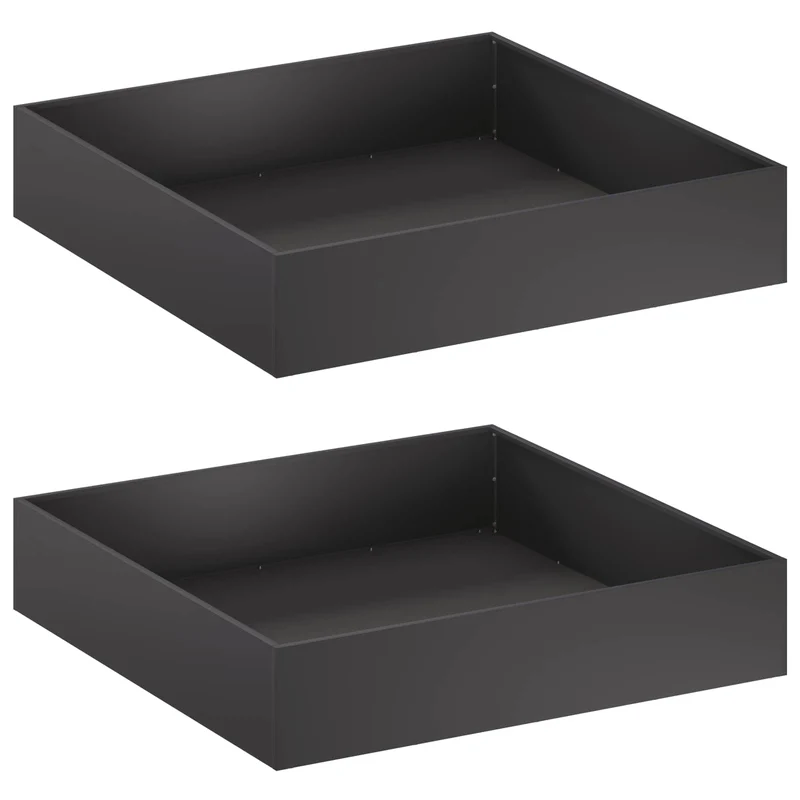 Macetero De Jardín 2 Uds. Negro 80 X 80 X 20 Cm