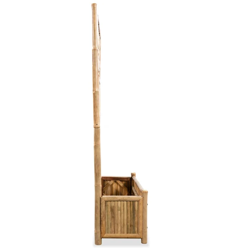 Jardinera De Jardín Con Enrejado Bambú 70 Cm