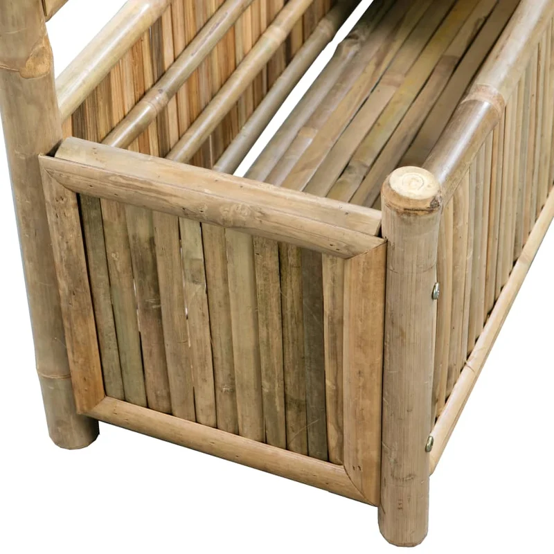 Jardinera De Jardín Con Enrejado Bambú 70 Cm