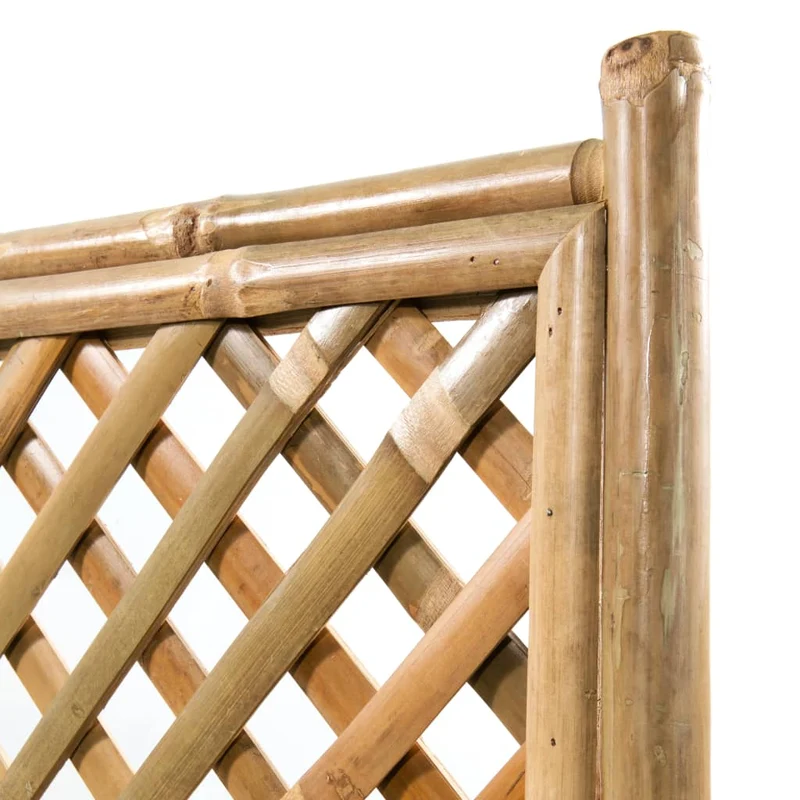 Jardinera De Jardín Con Enrejado Bambú 70 Cm