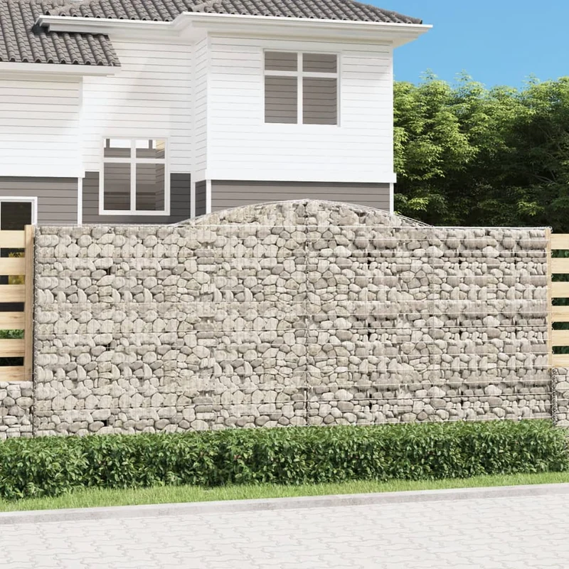 Cestas De Gaviones 15 Uds Forma De Arco Hierro 400x30x180/200cm