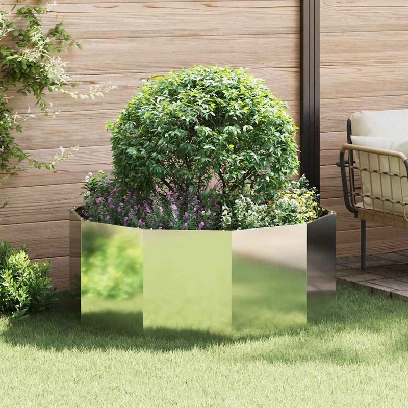 Jardinera Plateado 120 X 120 X 50 Cm Acero Galvanizado