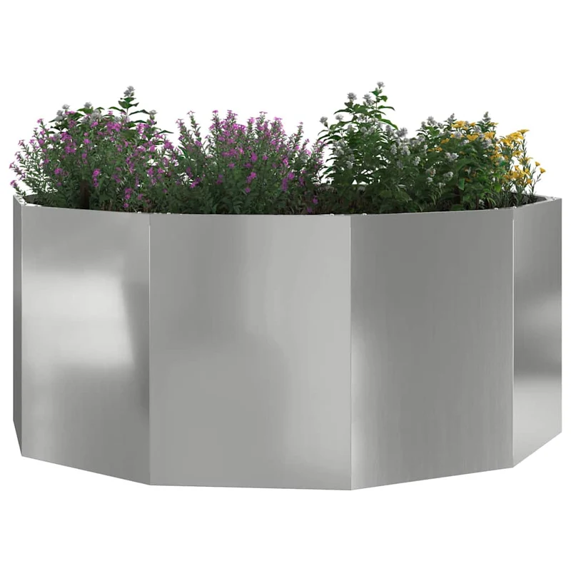 Jardinera Plateado 120 X 120 X 50 Cm Acero Galvanizado