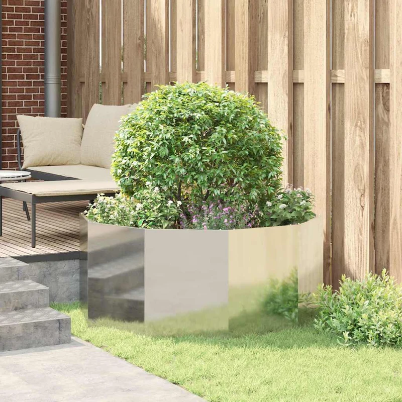 Jardinera Plateado 120 X 120 X 50 Cm Acero Galvanizado