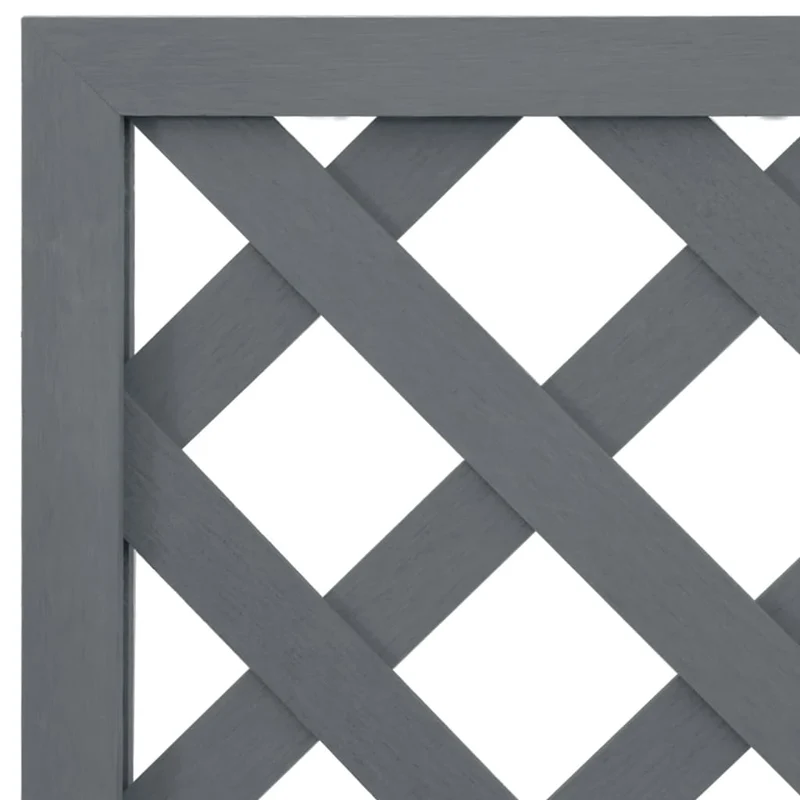 Jardinera Con Enrejado Gris Wpc 65x33x135 Cm