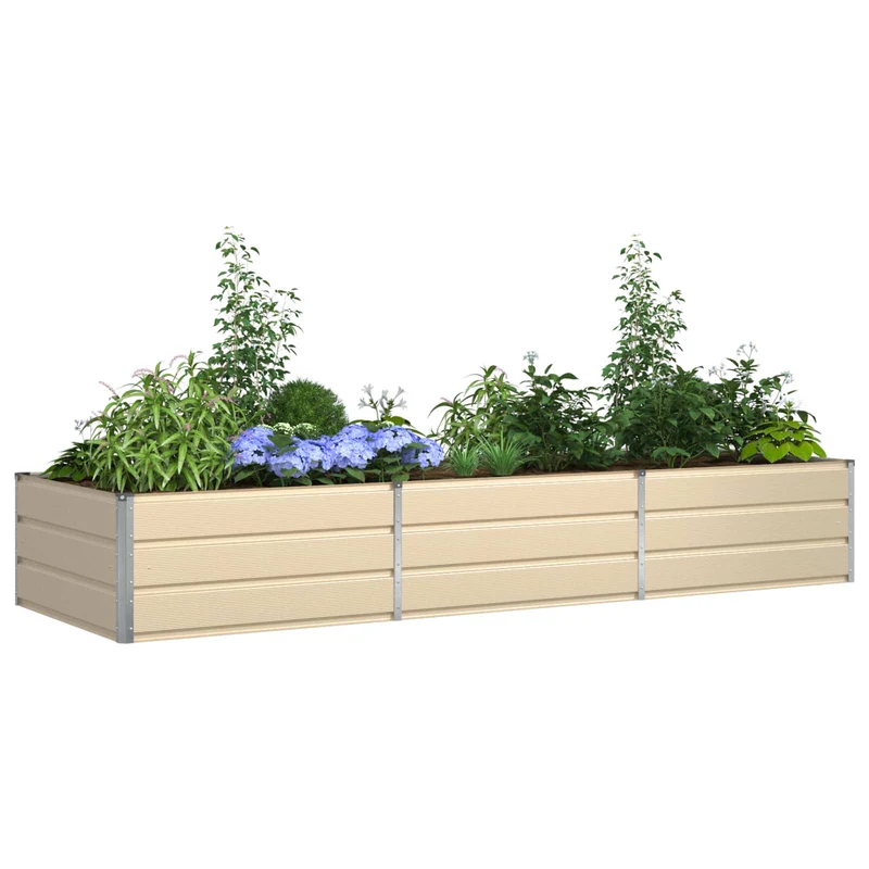 Jardinera Marfil 290 X 100 X 45 Cm Acero Galvanizado