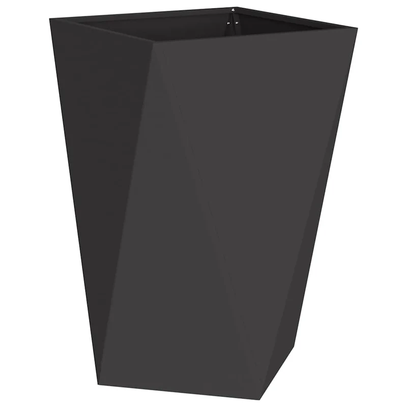 Jardinera 2 Uds. Negro 50 X 50 X 75 Cm Acero