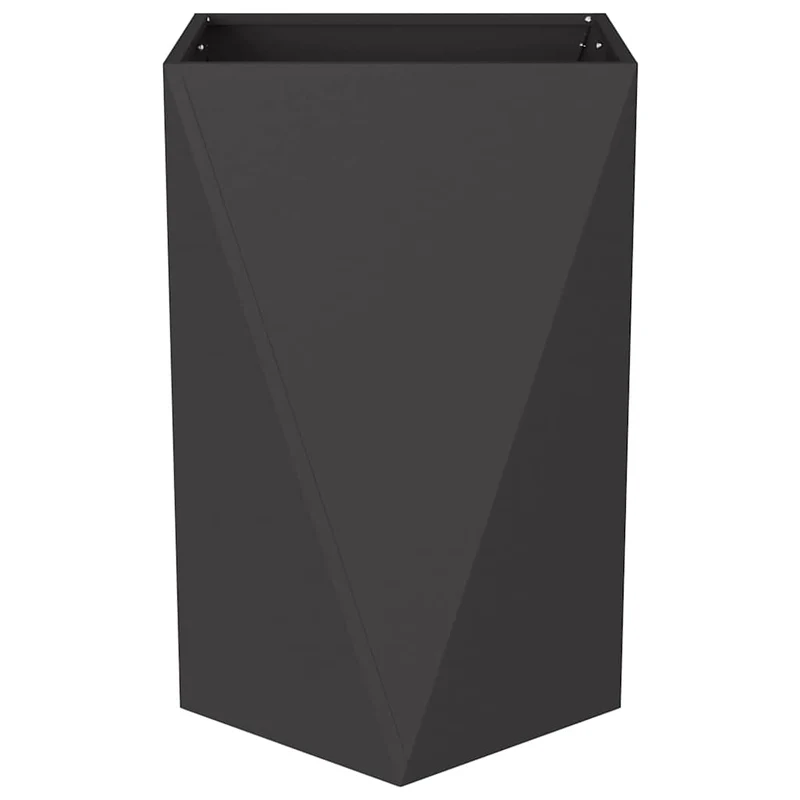 Jardinera 2 Uds. Negro 50 X 50 X 75 Cm Acero