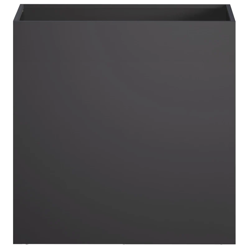 Macetero De Jardín 2 Uds. Negro 50 X 30 X 50 Cm