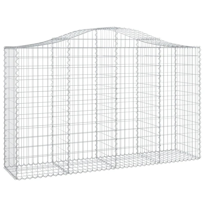 Cestas Gaviones 14 Uds Forma De Arco Hierro 200x50x120/140 Cm