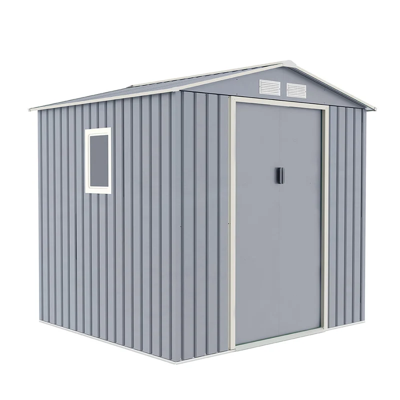 Caseta Metálica High Door Menorca Gris - Amplía Tu Espacio - 2,14x2,045x1,94 M - Multicolor