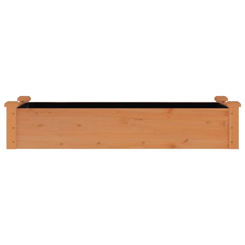 Jardinera Arriate Forro Madera Maciza Abeto Marrón 120x45x25 Cm
