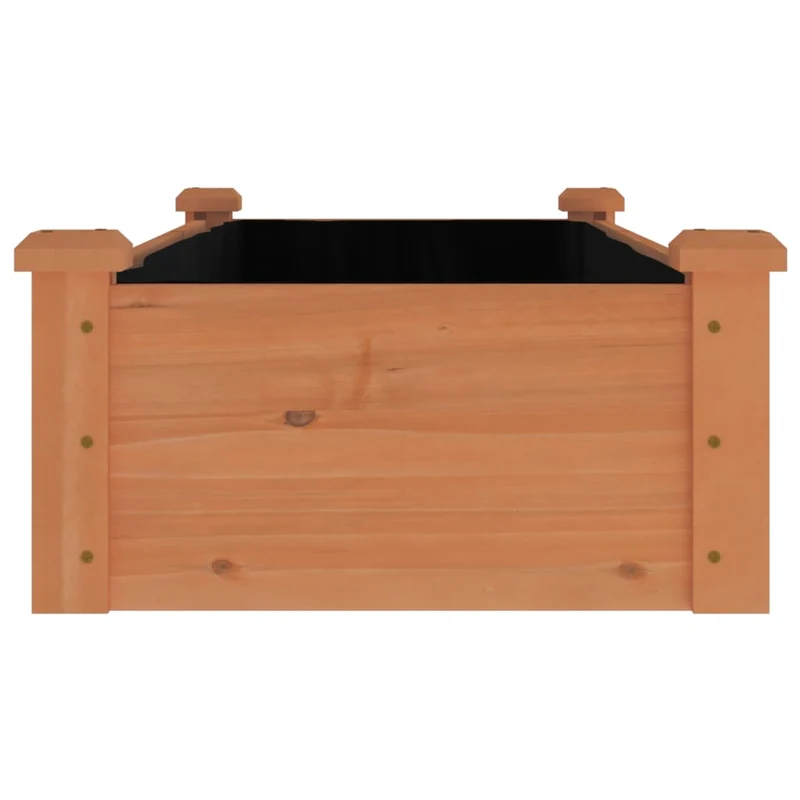 Jardinera Arriate Forro Madera Maciza Abeto Marrón 120x45x25 Cm