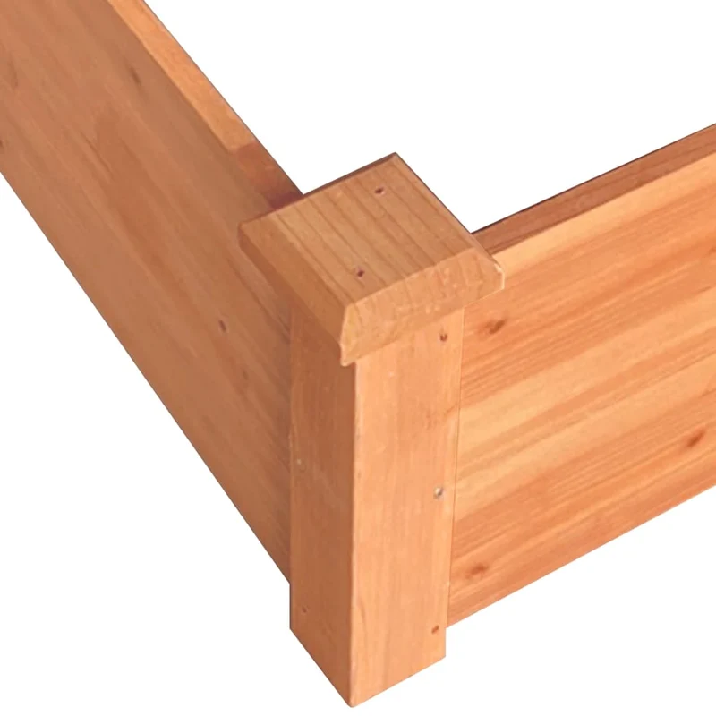 Jardinera Arriate Madera Maciza De Abeto Marrón 120x120x56 Cm