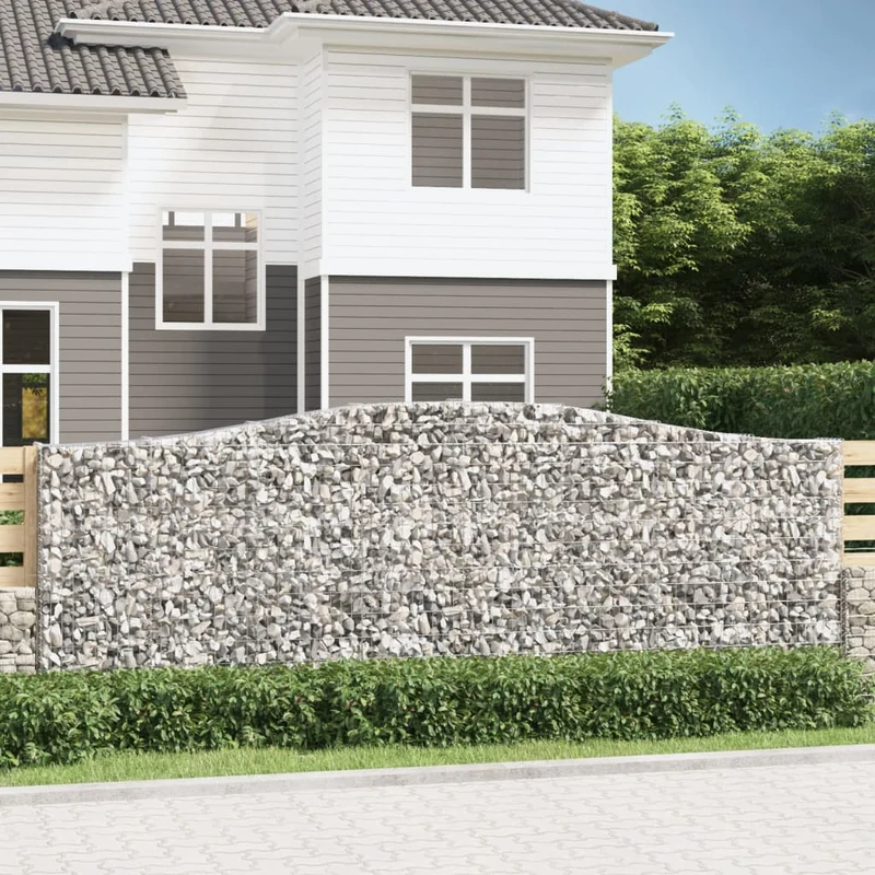 Cestas Gaviones 6 Uds Forma De Arco Hierro 400x30x140/160 Cm
