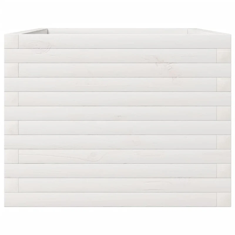 Jardinera De Madera Maciza De Pino Blanco 110x60x46 Cm