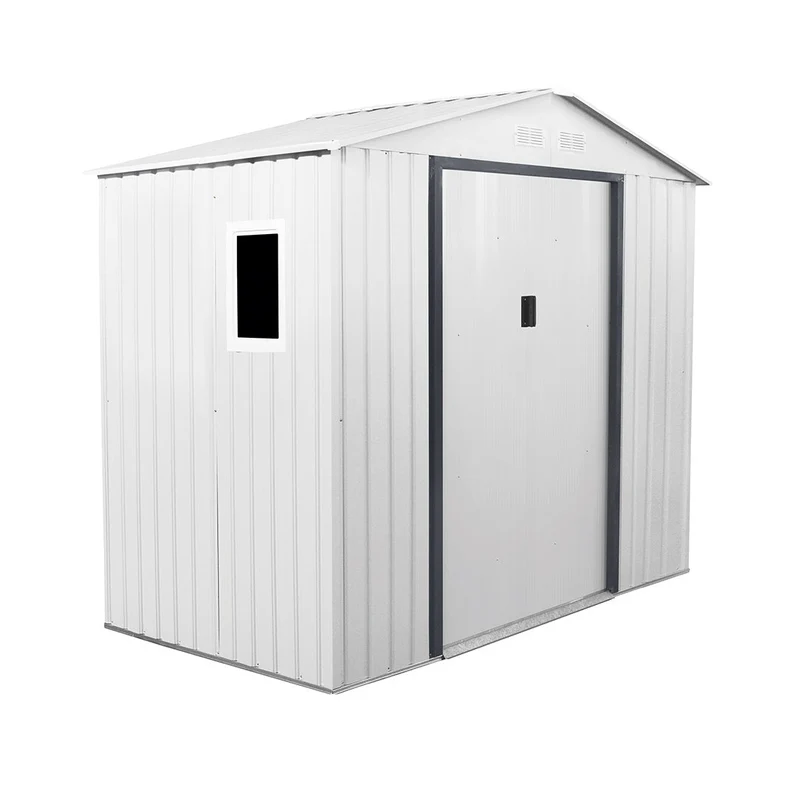 Caseta Metálica High Door Córcega Blanco - Resistencia Y Estilo - 2,13x2,05x1,27 M - Multicolor