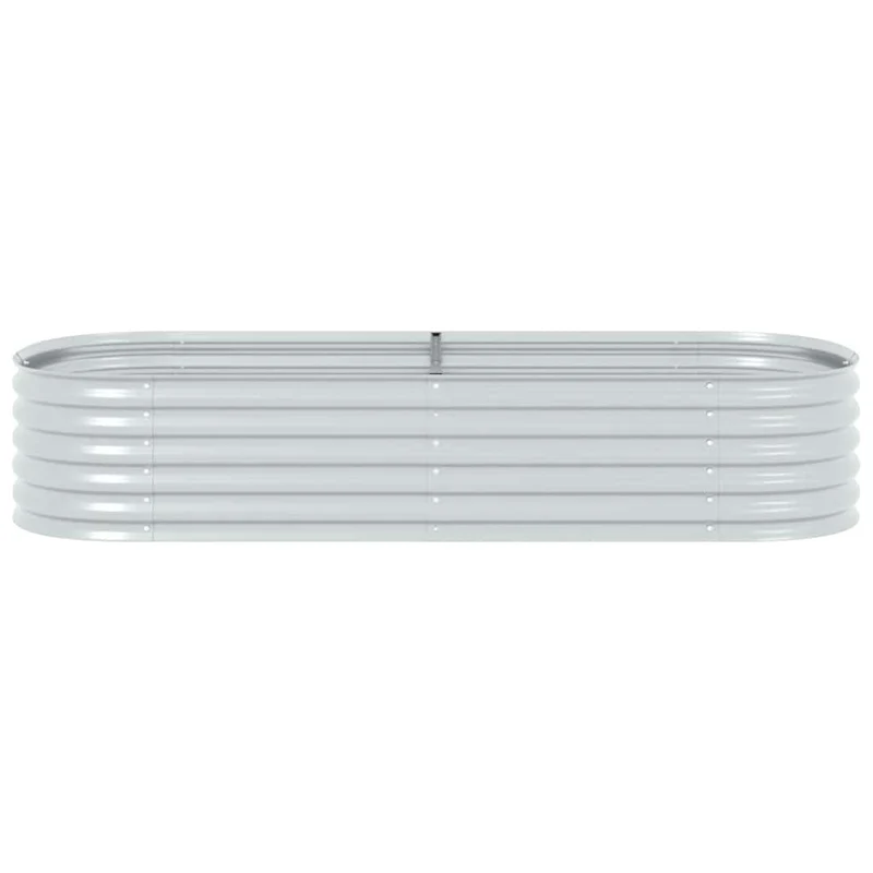 Arriate De Acero Galvanizado Plateado 240x80x44 Cm