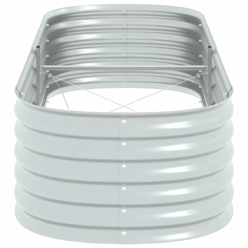 Arriate De Acero Galvanizado Plateado 240x80x44 Cm