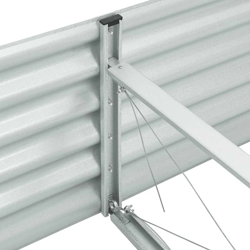 Arriate De Acero Galvanizado Plateado 240x80x44 Cm